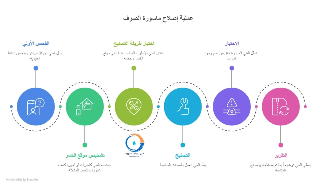 خطوات تصليح كسر مواسير الصرف باحترافية