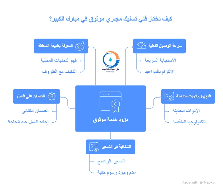 كيف تختار فني تسليك مجاري موثوق في مبارك الكبير؟