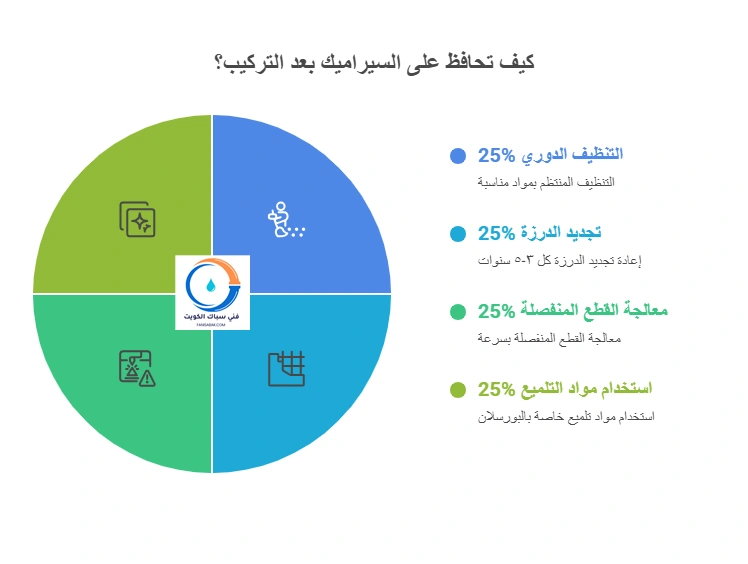 كيف تحافظ على السيراميك بعد التركيب؟