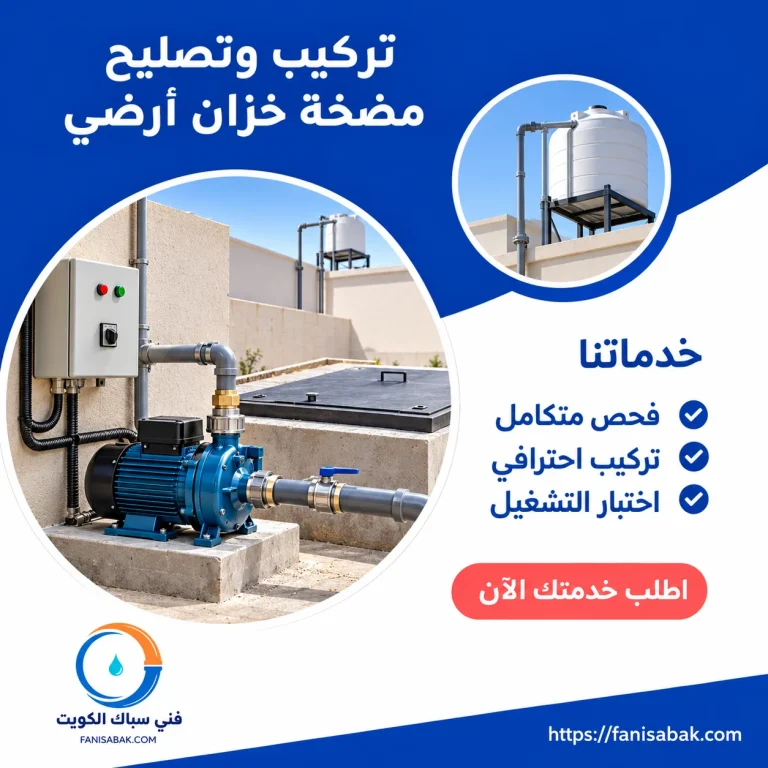 تركيب مضخة خزان أرضي بالكويت وتصليح مضخة الرفع